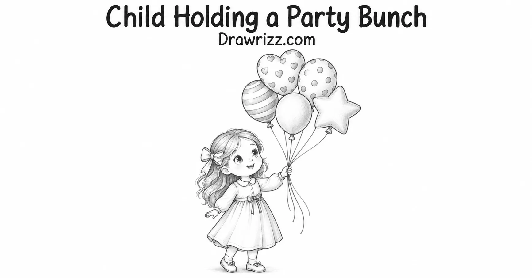 child holding a party bunch